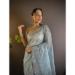 Picture of Shapely Net Light Slate Grey Saree