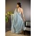 Picture of Shapely Net Light Slate Grey Saree