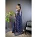 Picture of Ravishing Net Navy Blue Saree