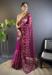 Picture of Elegant Net Dark Red Saree