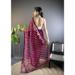 Picture of Elegant Net Dark Red Saree