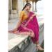 Picture of Lovely Crepe & Satin Medium Violet Red Saree