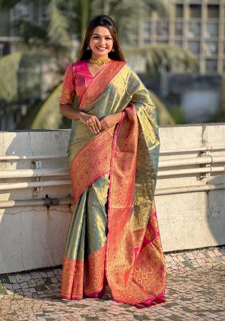 Picture of Charming Silk Dim Gray Saree