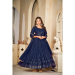 Picture of Nice Georgette Navy Blue Anarkali Salwar Kameez