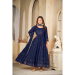 Picture of Nice Georgette Navy Blue Anarkali Salwar Kameez