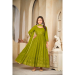 Picture of Graceful Georgette Olive Anarkali Salwar Kameez