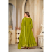 Picture of Graceful Georgette Olive Anarkali Salwar Kameez