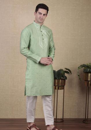 Picture of Pretty Silk Dark Sea Green Kurtas