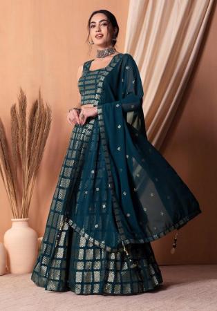 Picture of Beautiful Georgette Midnight Blue Lehenga Choli