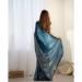 Picture of Comely Georgette Dark Slate Grey Saree