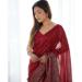 Picture of Admirable Georgette Fire Brick Saree