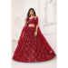 Picture of Excellent Net Maroon Lehenga Choli
