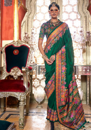 Picture of Ravishing Silk Teal Saree