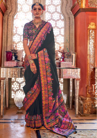 Picture of Charming Silk Dark Slate Grey Saree