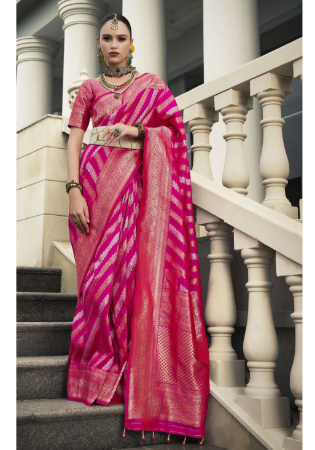 Picture of Ideal Silk Medium Violet Red Saree