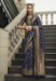 Picture of Magnificent Silk Navy Blue Saree