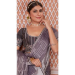 Picture of Good Looking Net & Silk Dim Gray Saree