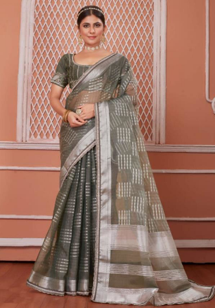 Picture of Splendid Net & Silk Sea Green Saree