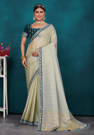 Picture of Beauteous Silk Silver Saree