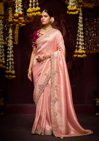 Picture of Classy Silk Rosy Brown Saree
