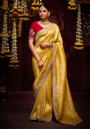 Picture of Lovely Silk Peru Saree
