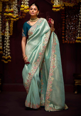 Picture of Charming Silk Grey Saree