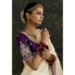 Picture of Beauteous Silk White Saree