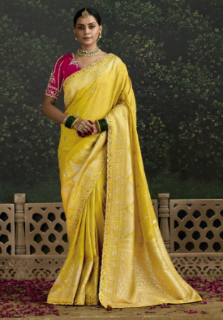 Picture of Pretty Silk Sandy Brown Saree