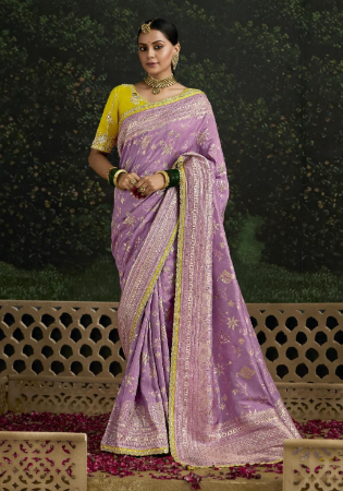 Picture of Well Formed Silk Dim Gray Saree