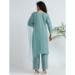 Picture of Beautiful Cotton Cadet Blue Readymade Salwar Kameez