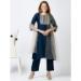 Picture of Wonderful Cotton Midnight Blue Readymade Salwar Kameez