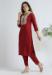 Picture of Delightful Cotton Maroon Readymade Salwar Kameez
