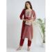 Picture of Delightful Cotton Maroon Readymade Salwar Kameez