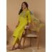 Picture of Ravishing Cotton Yellow Green Readymade Salwar Kameez