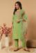 Picture of Delightful Cotton Dark Khaki Readymade Salwar Kameez