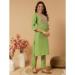 Picture of Delightful Cotton Dark Khaki Readymade Salwar Kameez