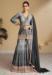 Picture of Delightful Chiffon Silver Straight Cut Salwar Kameez