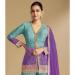 Picture of Resplendent Chiffon Purple Straight Cut Salwar Kameez
