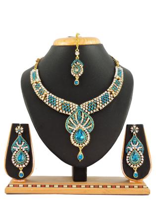 Picture of Superb Cadet Blue Necklace Set