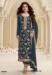 Picture of Chiffon Dark Slate Grey Straight Cut Salwar Kameez