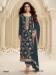 Picture of Chiffon Dark Slate Grey Straight Cut Salwar Kameez