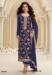Picture of Chiffon Dark Slate Grey Straight Cut Salwar Kameez