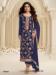 Picture of Chiffon Dark Slate Grey Straight Cut Salwar Kameez