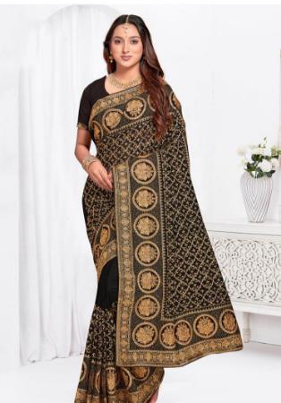 Picture of Appealing Silk Black Saree