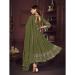 Picture of Georgette Dark Olive Green Anarkali Salwar Kameez