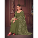 Picture of Georgette Dark Olive Green Anarkali Salwar Kameez