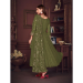 Picture of Georgette Dark Olive Green Anarkali Salwar Kameez