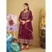 Picture of Georgette Saddle Brown Anarkali Salwar Kameez