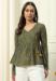 Picture of Ideal Cotton Dark Olive Green Kurtis & Tunic