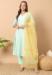 Picture of Cotton Dark Sea Green Readymade Salwar Kameez